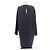 Vestido midi de seda azul marino Brunello Cucinelli con cuello de perlas - vista 2