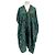 Autre Marque Vestido sarong de seda verde con patrón geométrico