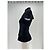 Autre Marque Top LYUBOV in lana nera con paillettes e zip Nero - vista 4