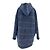 Eric Bompard checked wool jacket with hood blue - view 2