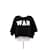 Off White Crop Sweatshirt Schwarz WAR  - Ansicht 1