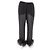Prada Pantalones de Seda y Plumas Negro