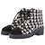 Chanel Stivali in tweed nero e bianco