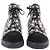 Chanel Stivali in tweed nero e bianco - vista 4