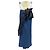 Paule Ka Abito lungo bianco, blu navy e nero