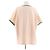 Autre Marque Camiseta crema con estampado de flores y cuello verde Beige - vista 2