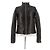 Louis Vuitton Schwarze Lederjacke mit abnehmbaren Ärmeln