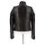 Louis Vuitton Schwarze Lederjacke mit abnehmbaren Ärmeln - Ansicht 2
