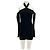 Autre Marque Vestido corto negro con hombros descubiertos ANDREA DAMO