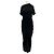 Autre Marque Vestido negro asimétrico