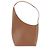 Autre Marque Borsa Tote "Demi lune" in pelle Cammello