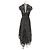 Vestido maxi de encaje negro Hermès con cinturón de cuero - vista 2