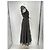 Vestido maxi de encaje negro Hermès con cinturón de cuero - vista 3