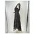 Vestido maxi de encaje negro Hermès con cinturón de cuero - vista 4