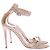 Décolleté Gianvito Rossi in satin beige con cinturini decorati - vista 2