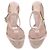 Décolleté Gianvito Rossi in satin beige con cinturini decorati - vista 6