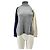 Autre Marque MAJESTIC FILATURES Dreifarbiger Wollpullover Grau