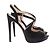 Décolleté aperte in satin nero Prada Taglia 39 - vista 2