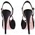 Décolleté aperte in satin nero Prada Taglia 39 - vista 5
