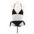 Saint Laurent Bikini negro de dos piezas