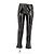 Pantalones Louis Vuitton de cuero charol marrón Castaño