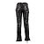 Pantalones Louis Vuitton de cuero charol marrón Castaño - vista 2