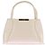 Borsa a mano By Far in pelle beige con rilievo alligatore e oro