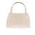 Borsa a mano By Far in pelle beige con rilievo alligatore e oro - vista 2