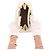 Borsa a mano By Far in pelle beige con rilievo alligatore e oro - vista 7