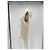 Autre Marque Ärmelloser ecrufarbener Cardigan Beige - Ansicht 4