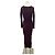 Courreges Langes Kleid Bordeaux / Pflaume - Ansicht 2