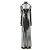 Autre Marque JACOB LEE Langes Kleid aus silbernem Lurex