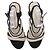 Chanel Sandali con tacco in tweed Nero - vista 6