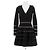 Alaïa Skaterkleid aus Wolle schwarz langarm