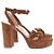 Gianvito Rossi Sandali con tacco in camoscio Marrone - vista 2