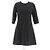 Courreges Schwarzes Kurzes Wollmischkleid mit Langarm
