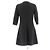 Courreges Schwarzes Kurzes Wollmischkleid mit Langarm - Ansicht 2