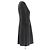 Courreges Schwarzes Kurzes Wollmischkleid mit Langarm - Ansicht 3