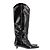 Anine Bing Botas de tacón de cuero charol Negro - vista 2