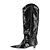Anine Bing Botas de tacón de cuero charol Negro - vista 3