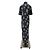 DMN Vestido camisa negro estampado en seda - vista 2