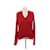 Louis Vuitton Roter Wollpullover mit V-Ausschnitt  - Ansicht 1