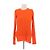 Courreges Langarm-Strickoberteil orange