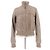 Louis Vuitton Taupe Lederjacke Beige