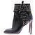 Alaïa Botines de cuero con tacón Negro - vista 3