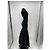 Autre Marque BOBKOVA Schwarzes langes Viscose Kleid - Ansicht 3