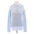 Prada Polo blu a maniche lunghe in cashmere