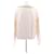 Prada Cremefarbener Pullover mit grünem Kragen aus Kaschmir Beige - Ansicht 2