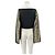 Autre Marque Top negro L'ETIQUETTE con mangas doradas Dorado - vista 2