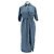 Autre Marque APIECE APART Gestreiftes Midikleid Blau Baumwolle